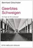 Titelbild: Geerbtes Schweigen Titelbild: Geerbtes Schweigen. Schwarzweiß Aufnahme einer Halle mit Hackenkreuzfahne in der Mitte