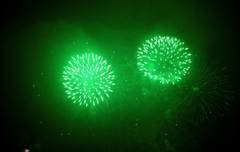 Feuerwerk in grün